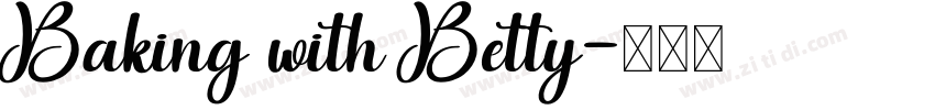 Baking with Betty字体转换